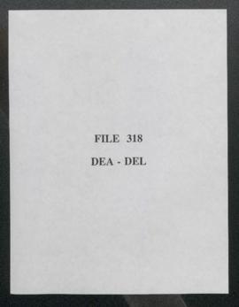 Correspondence - "DEA - DEL"