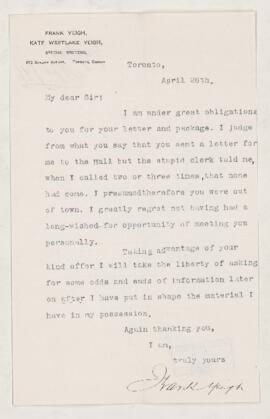 Letter, 28 April 1896