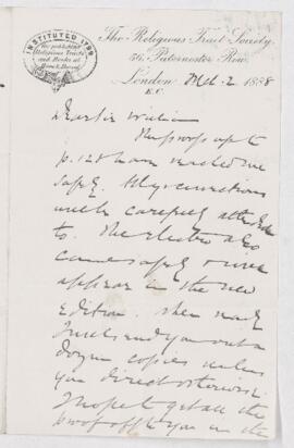 Letter, 2 March 1888