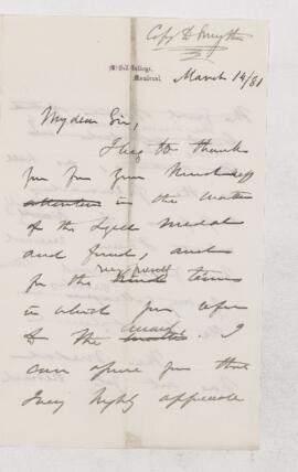 Letter, 14 March 1881