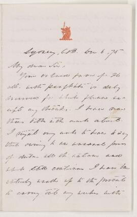 Letter, 6 December 1875