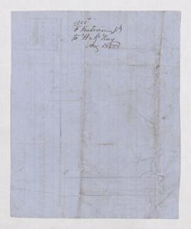 Receipt for freight shipment, 14 February 1858