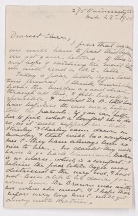 Letter, 22 March 1905