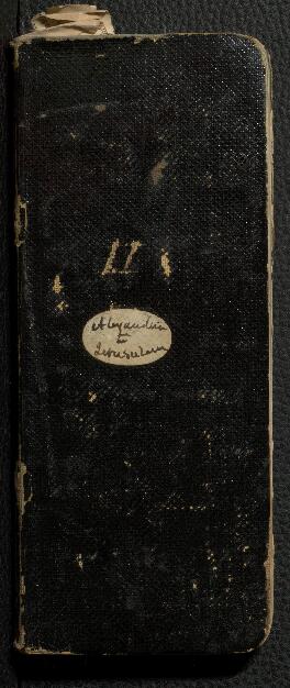 Notebook – II: Alexandria to Jerusalem, 1884