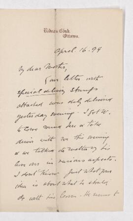 Letter, 16 April 1899