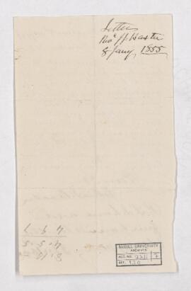 Letter, 7 January 1856