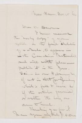 Letter, 25 November 1882