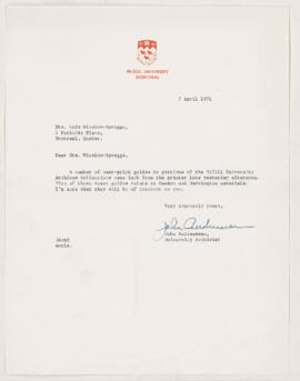 Letter, 7 April 1971