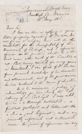 Letter, 15 May 1868