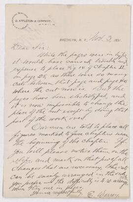Letter, 3 November 1887