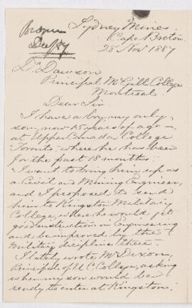 Letter, 28 November 1887