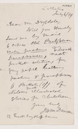 Letter, 6 July 1899