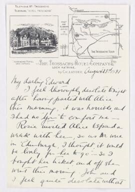 Letter, 23 August 1931