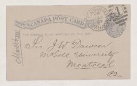 Postcard, 20 March 1889
