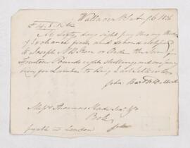 Bill of exchange, 6 August 1836