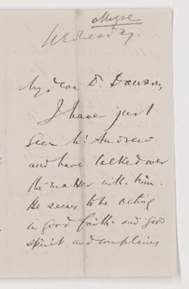 Letter from Chas. E. Moyse