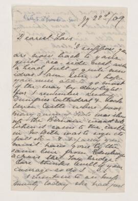 Letter, 22 July 1909