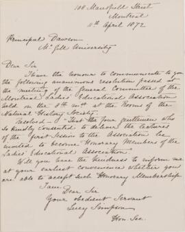 Letter, 11 April 1872