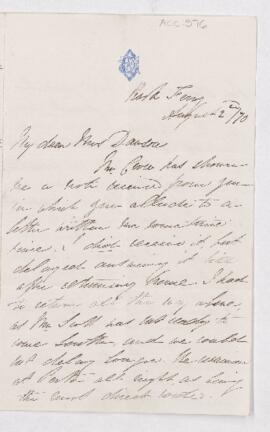 Letter, 2 August 1870