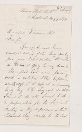 Letter, 9 May 1879