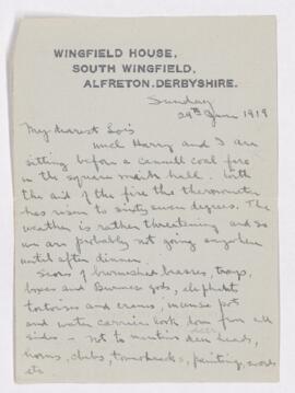 Letter, 29 June 1919