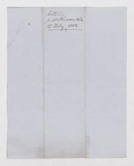 Letter, 15 July 1858