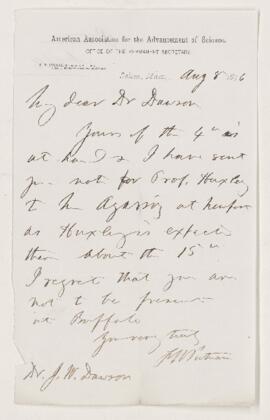 Letter, 8 August 1876