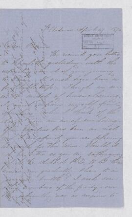 Letter, 27 April 1870
