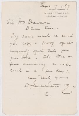 Letter, 7 September 1887