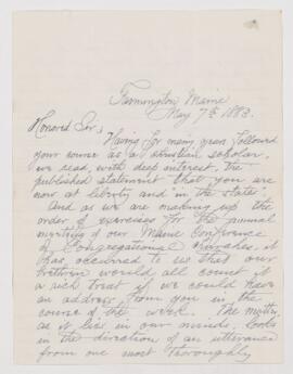 Letter, 7 May 1883