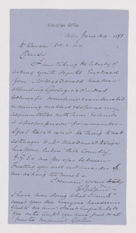 Letter, 24 June 1881