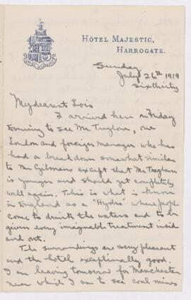 Letter, 26 July 1919