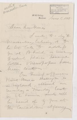 Letter, 5 June 1885