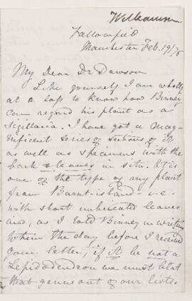 Letter, 19 February 1876