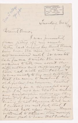 Letter, 4 December 1894