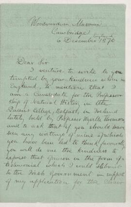 Letter, 6 December 1870