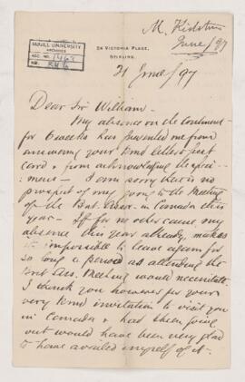 Letter, 21 June 1897