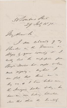 Letter, 29 July 1871