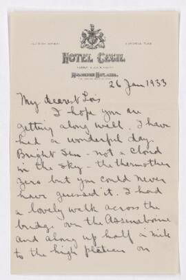 Letter, 26 January 1933