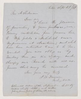 Letter, 29 September 1849