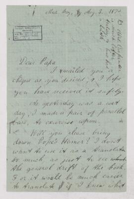 Letter, 3 August 1870