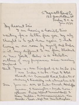 Letter, 19 June 1919