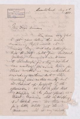 Letter, 11 August 1870