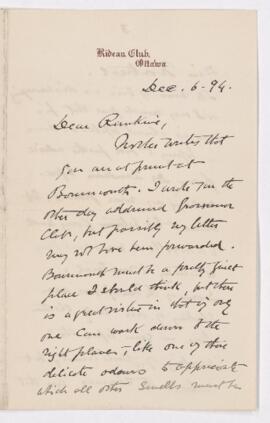 Letter, 6 December 1894