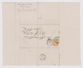 Letter from T.J. Darcy, corresponding secretary of the Natural History Society of Montreal, to B....