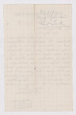 Letter from Thos. Egleston to B.J. Harrington, written from New York.