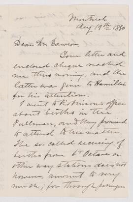 Letter, 19 August 1880