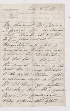 Letter, 30 July 1866