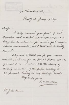 Letter, 19 January 1872