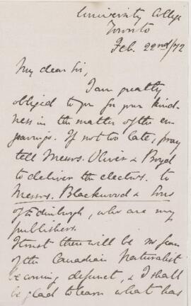 Letter, 22 February 1872